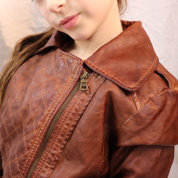 Guess Jackets & Blazers - Leather Jack by Guess, Brown